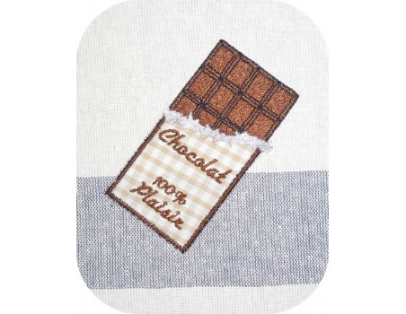 Motif de broderie machine tablette de chocolat