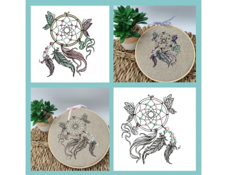 Machine embroidery design  butterfly dream Catcher