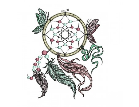 Machine embroidery design  butterfly dream Catcher