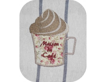 Motif de broderie machine cappuccino