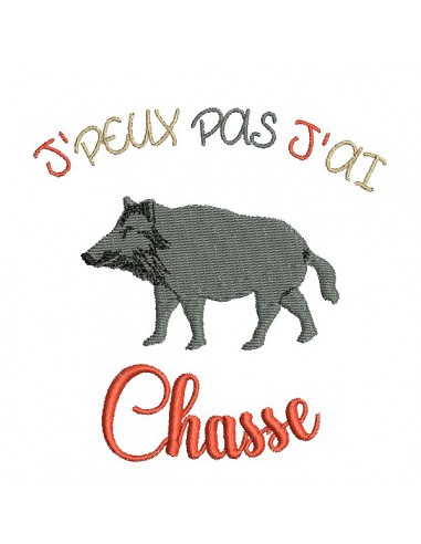 machine embroidery design hunting boar