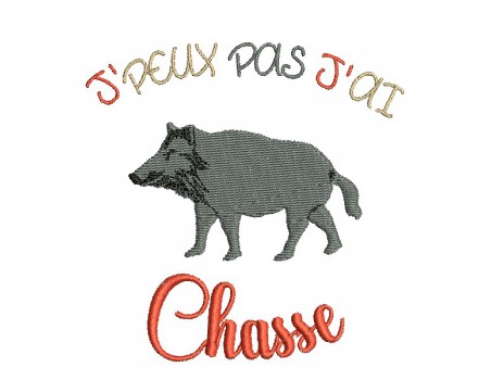 machine embroidery design hunting boar