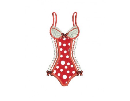 Motif de broderie maillot de bain femme 1 pièce