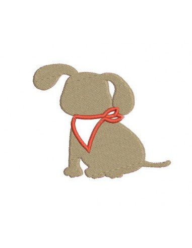 Instant download machine embroidery little  dog