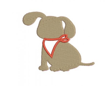 Instant download machine embroidery little  dog