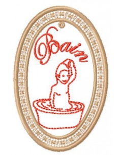 Etiquette Bain 10x10cm