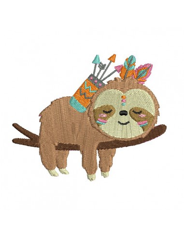 machine embroidery design machine  Sloth sleeping