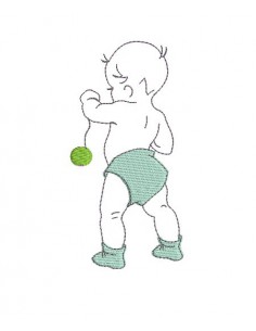 embroidery design silhouette baby