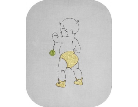 embroidery design silhouette baby 