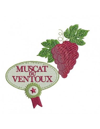 Motif de broderie machine Muscat du Ventoux