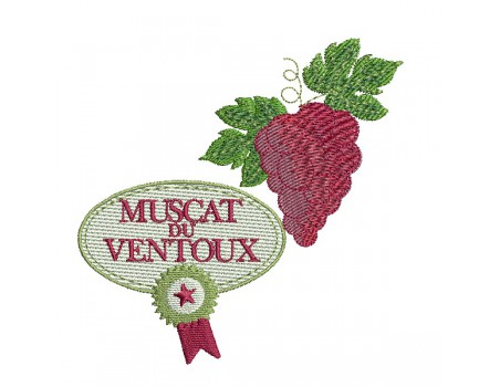 Motif de broderie machine Muscat du Ventoux