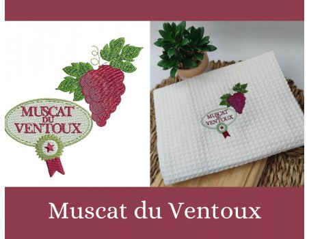 Motif de broderie machine Muscat du Ventoux