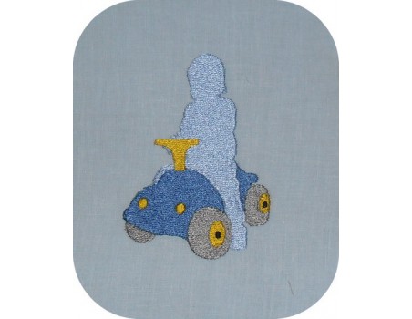 Motif de broderie enfant sur trotteur