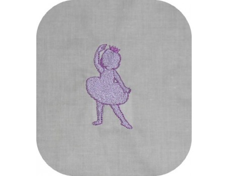embroidery design silhouette little ballerina girl
