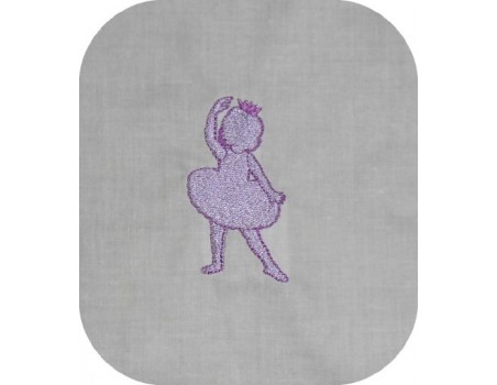 Motif de broderie machine silhouette Petite fille  danseuse