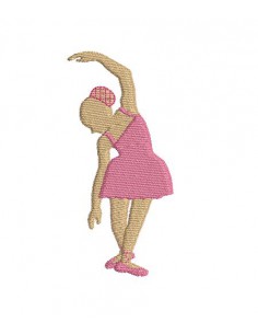 embroidery design silhouette  ballerina girl