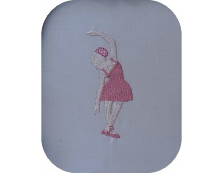 embroidery design silhouette  ballerina girl
