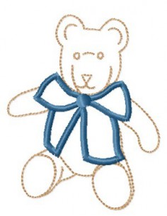 Ours noeud appliqué10x10cm