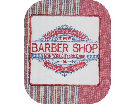 Motif de broderie machine Barber shop coiffeur homme