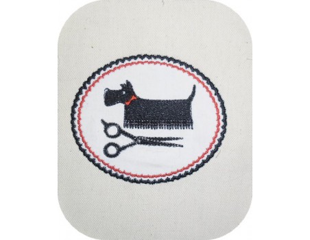 Motif de broderie machine toilettage chien