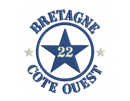 machine embroidery design department 22 of Bretagne