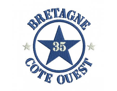 machine embroidery design department 35 of Bretagne