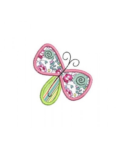 Motif de broderie machine  petit papillon