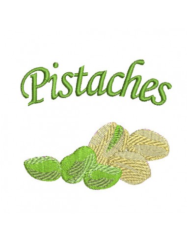 machine embroidery design pistachios