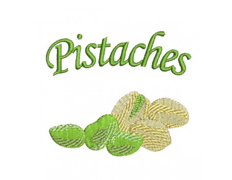 machine embroidery design pistachios