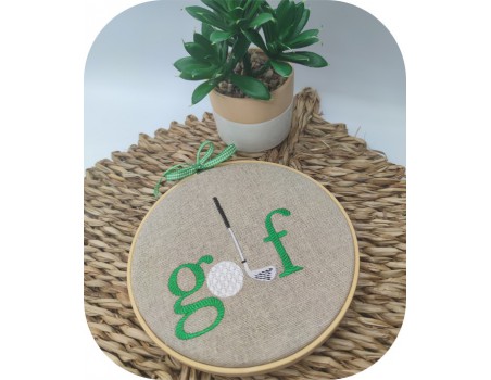 machine  Embroidery design golf