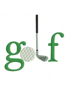 Motif de broderie machine  golf