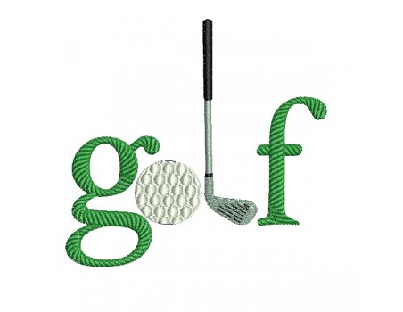 machine  Embroidery design golf