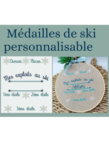 Cadre médaille de ski - Recreafil personnalisation par la broderie