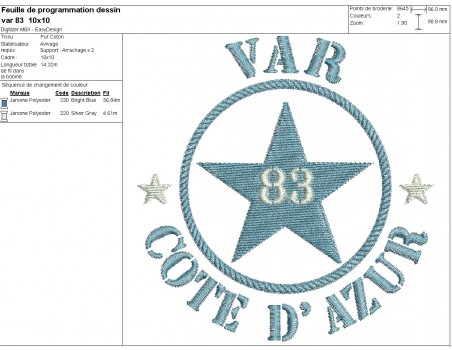 machine embroidery design department 83  of Var