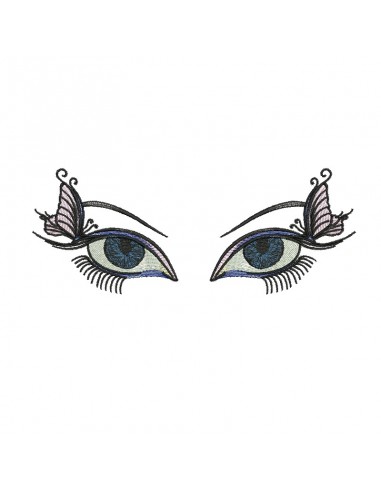 machine embroidery design butterfly eye