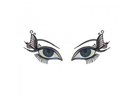 machine embroidery design butterfly eye