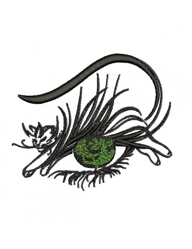 machine embroidery design cat eye