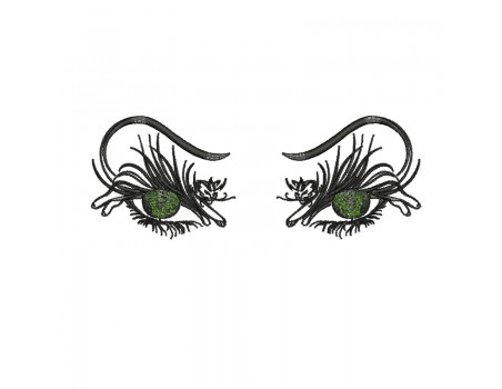 machine embroidery design cat eye