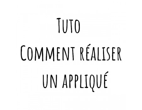 Tuto comment réaliser un appliqué