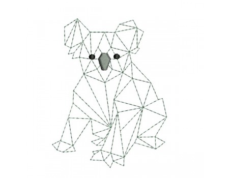 Motif de broderie machine koala  origami