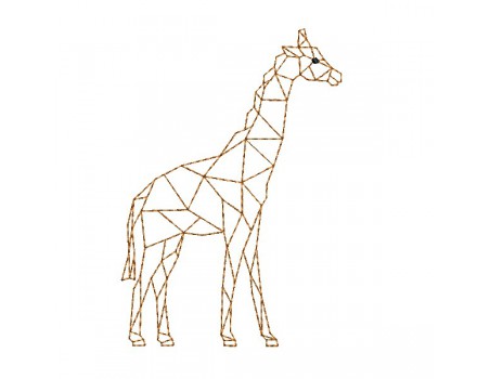 machine embroidery design geometric giraffe