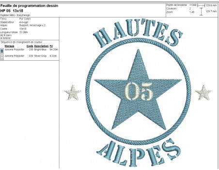 machine embroidery design department 05  of Hautes Alpes