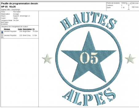 machine embroidery design department 05  of Hautes Alpes