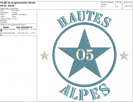 machine embroidery design department 05  of Hautes Alpes