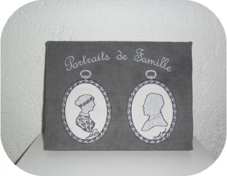 Motif de broderie machine cadre gousset