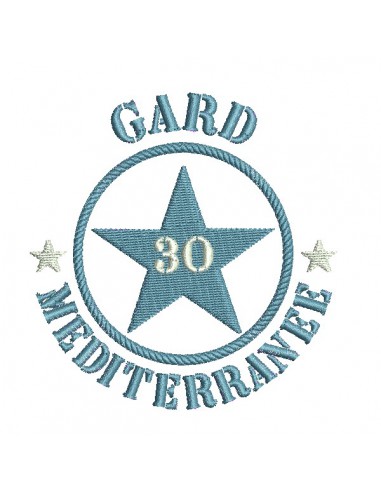 Motif de broderie  machine  étoile département 30 Gard