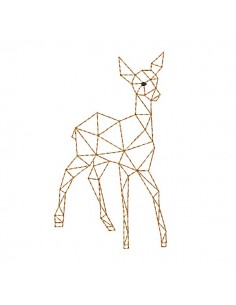 machine embroidery design geometric fawn or doe