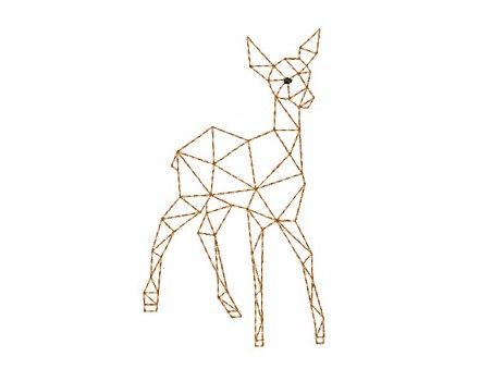 machine embroidery design geometric fawn or doe