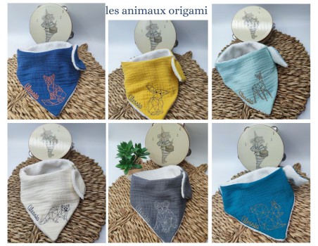 Motif de broderie machine faon origami