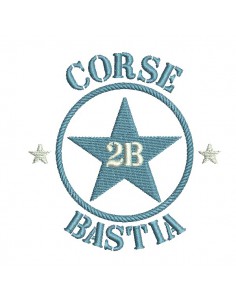 Motif de broderie  machine  étoile département 2B Corse